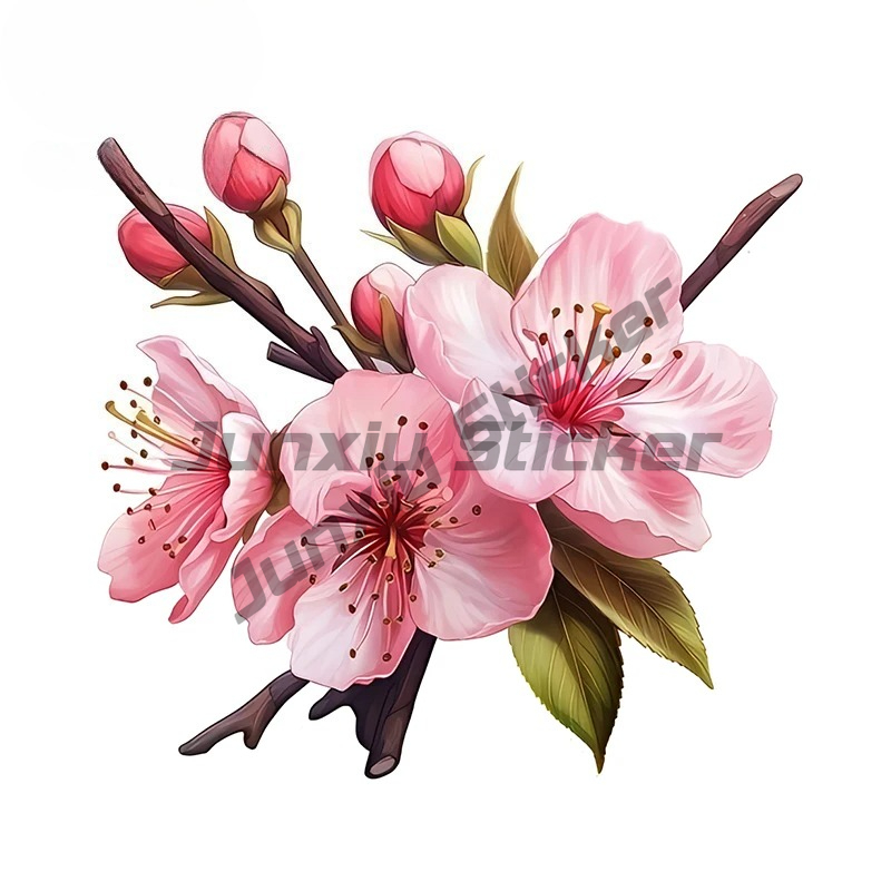Laptop Accessories Pink - Pink Sakura Artstic Car Stickers Awsome