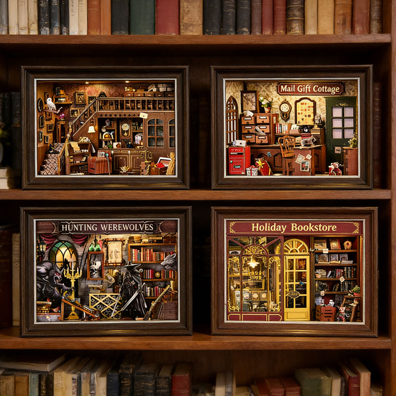 Laptop Accessories Light - DIY 3D Wooden Book Nook Kit