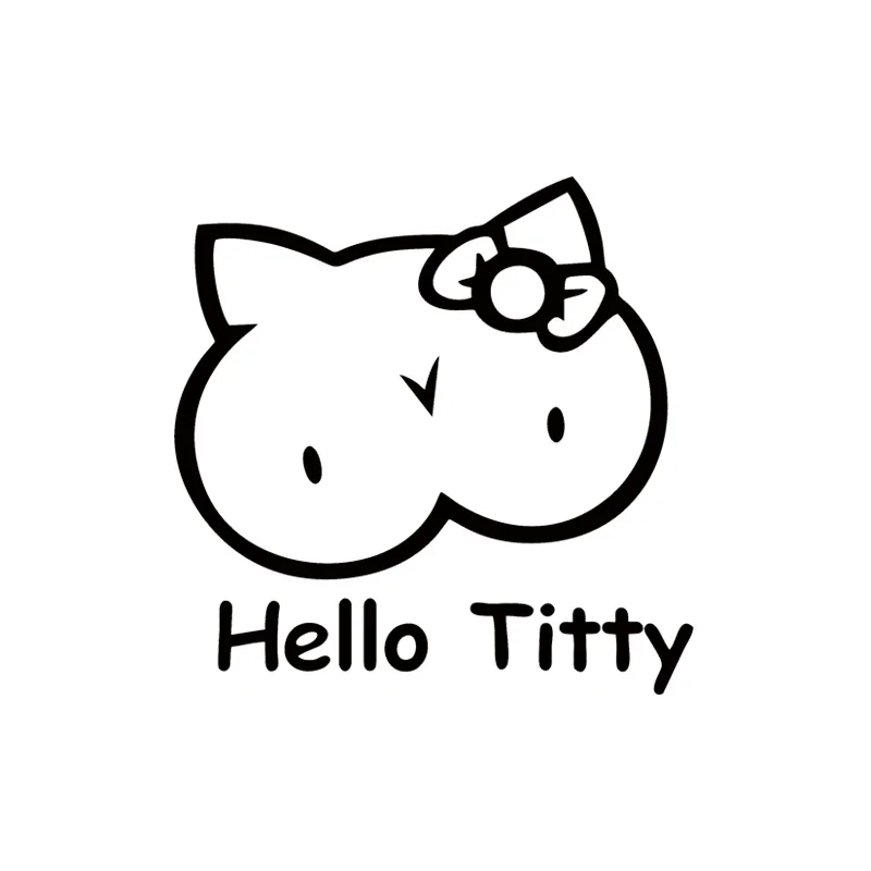 Laptop Accessories Design - Cute kitten design car window bumper