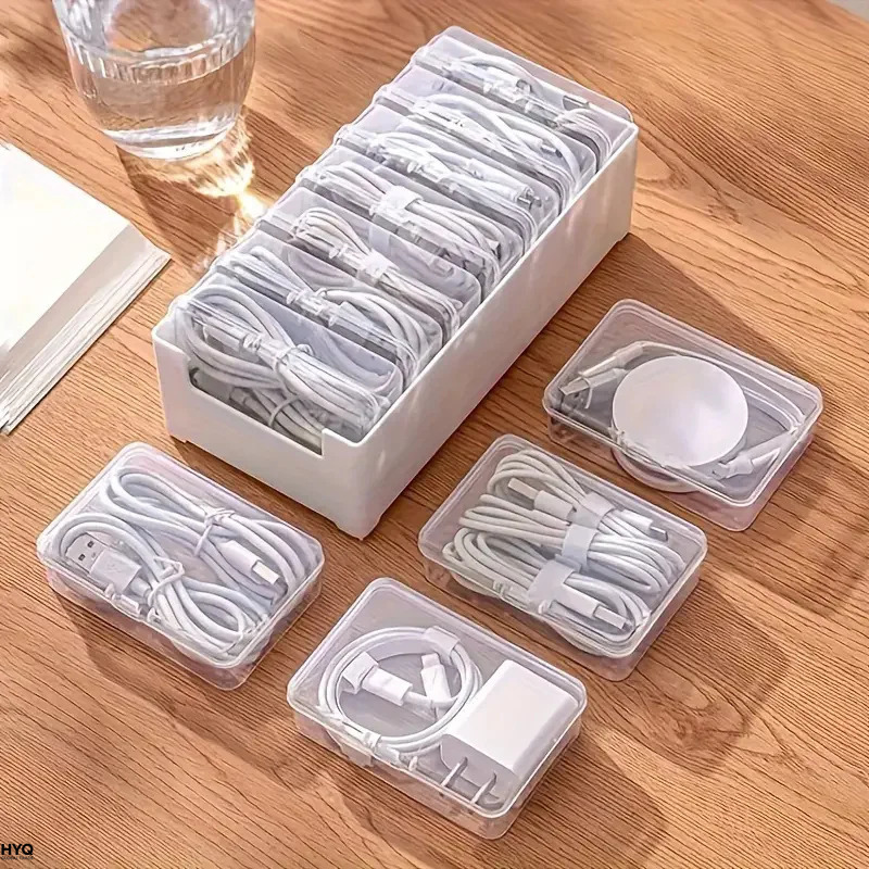 Cable Management Bag - Cable Organizer, Durable Plastic Storage Box,