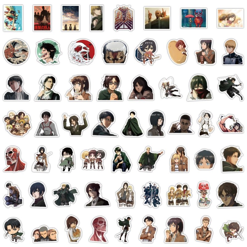 Laptop Accessories & Repair Jagtap Dairy Pimple Nilakh Pimpri Chinchwad Maharashtra - 60Pcs Attack on Titan Anime Stickers