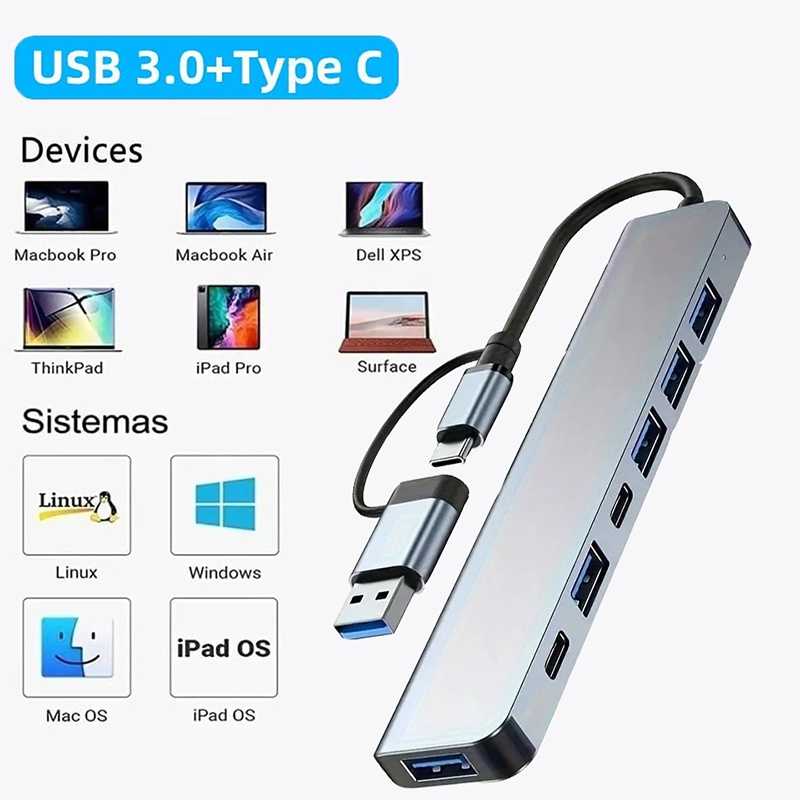 Laptop Accessories Price - 2 In 1 USB3.0 Hub 7