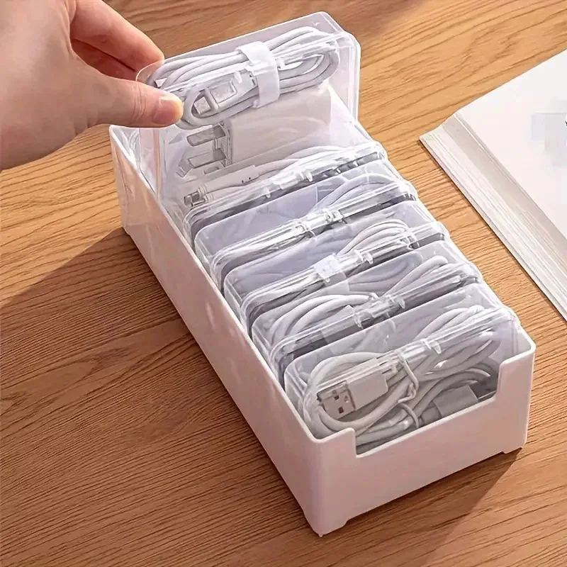 Cable Management Bag - Data Cable Organizer Box, Winding Cord