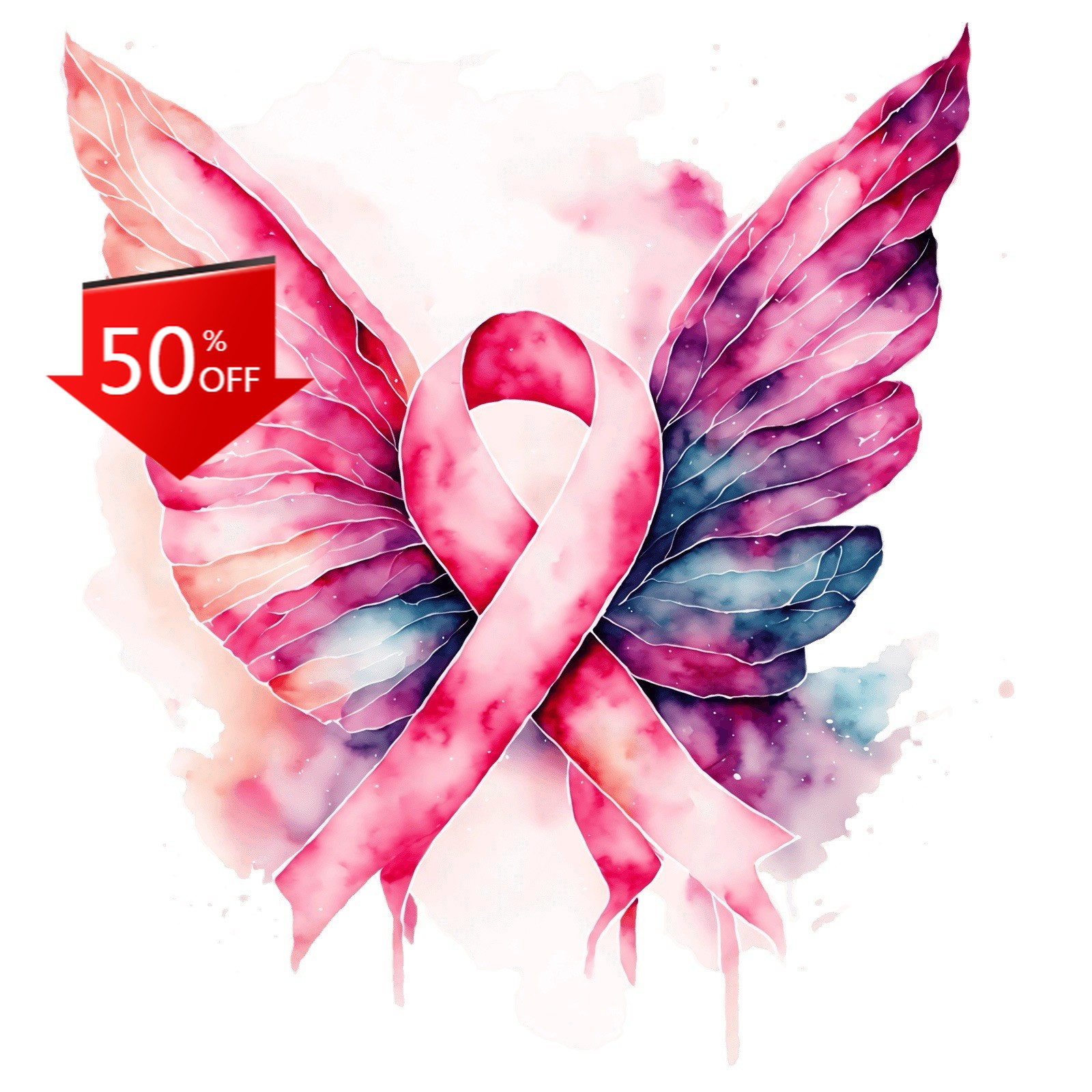 Laptop Accessories Pink - Cancer Breast Pink Ribbon Retro Car