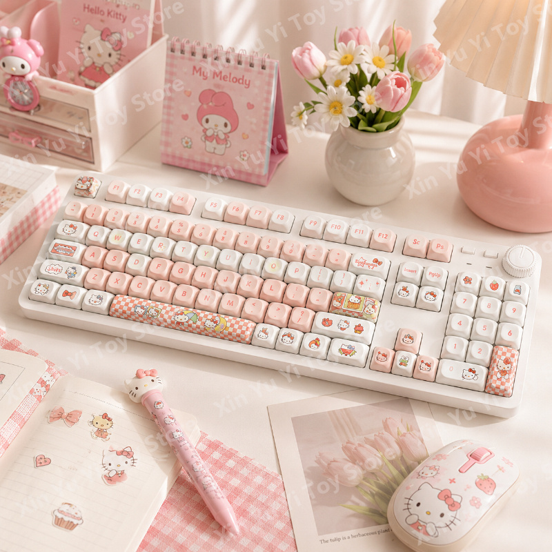 Laptop Accessories Pink - Sanrio Hello Kitty Wired Mechanical Keyboard