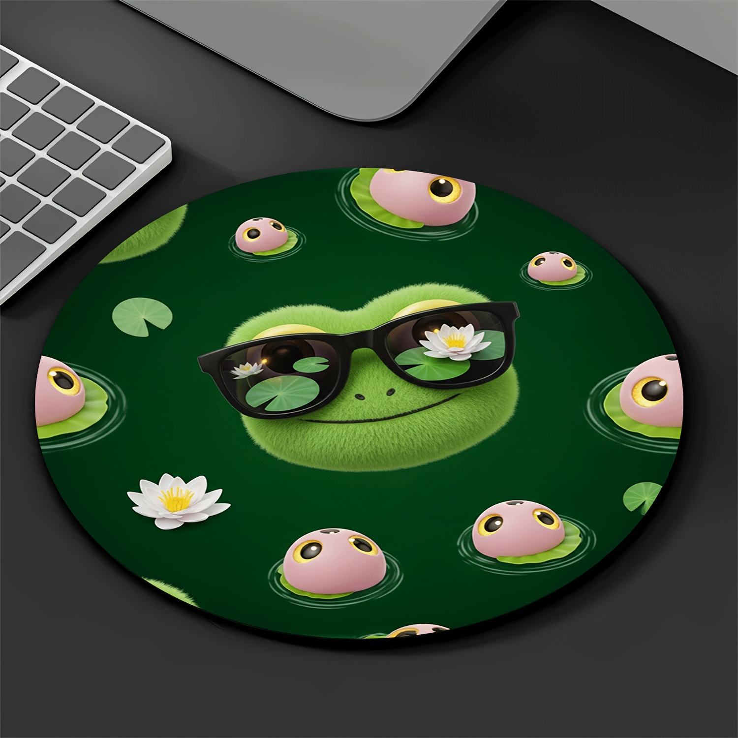 Adorable Frog with Lotus Patte - Laptop Accessories Design recension och pris