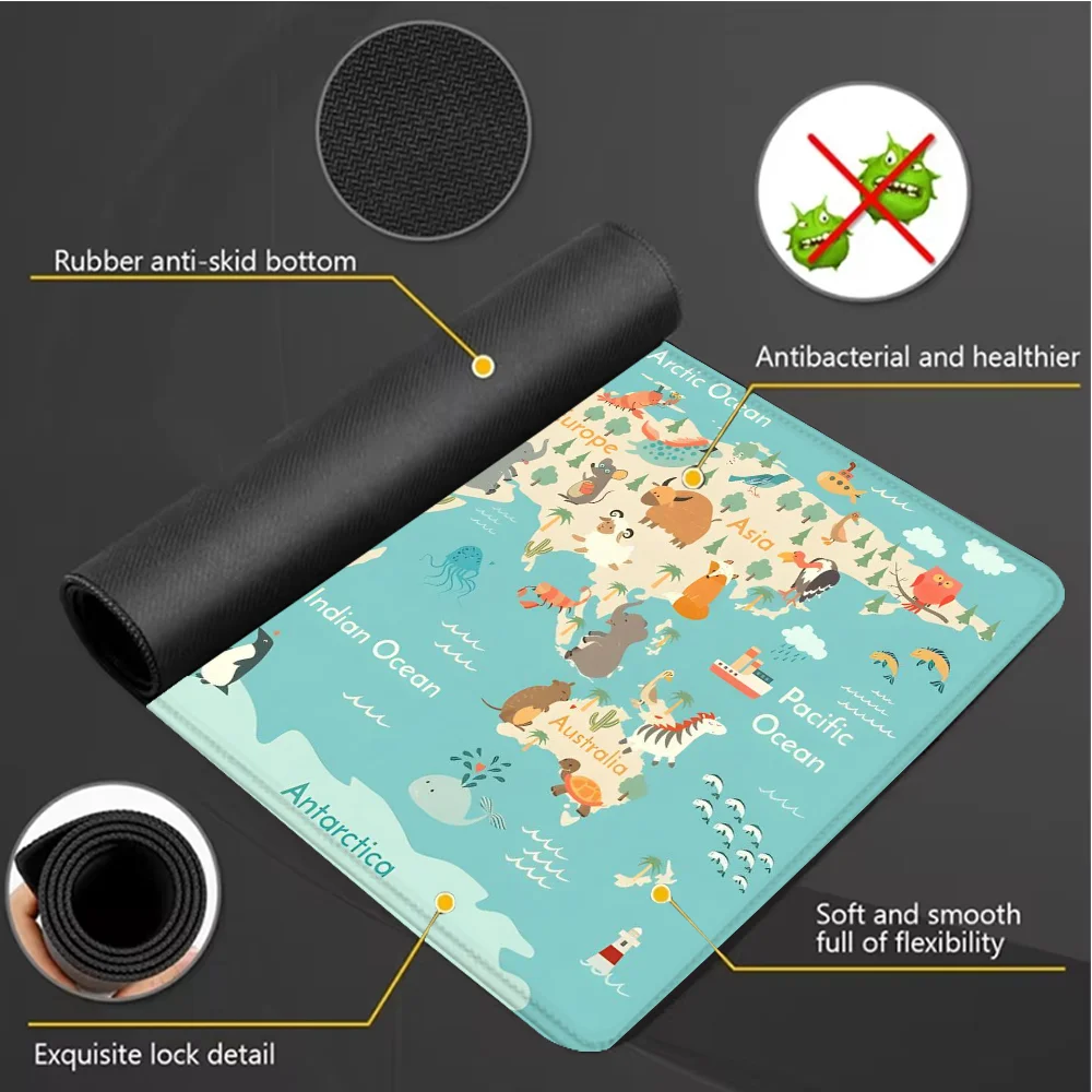 World Map Gaming Mouse Pad Ani - Laptop Accessories Design recension och pris