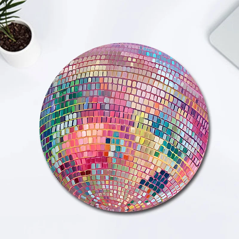 Rubber Round Pink Disco Ball M - Laptop Accessories Pink recension och pris