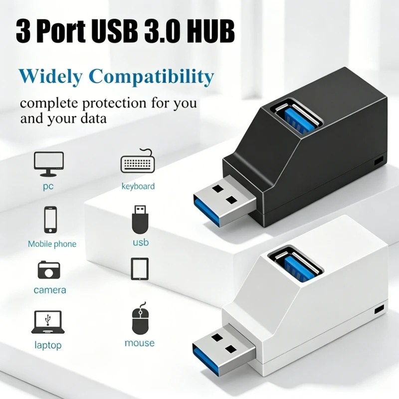 USB 3.0 2.0 Rotatable 3 Ports  - Laptop Accessories Price recension och pris