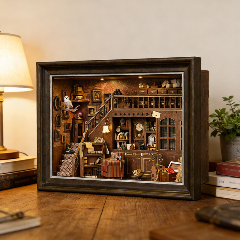 DIY 3D Wooden Book Nook Kit Mi - Laptop Accessories Light recension och pris