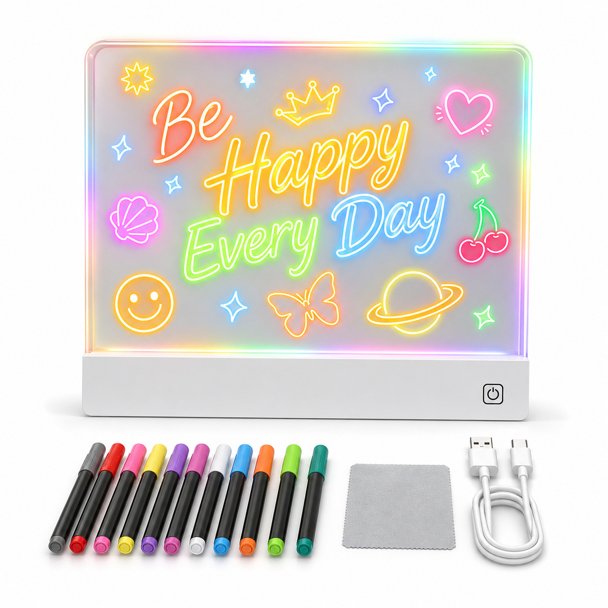 Touch-to-charge LED notepad, l - Laptop Accessories Light recension och pris