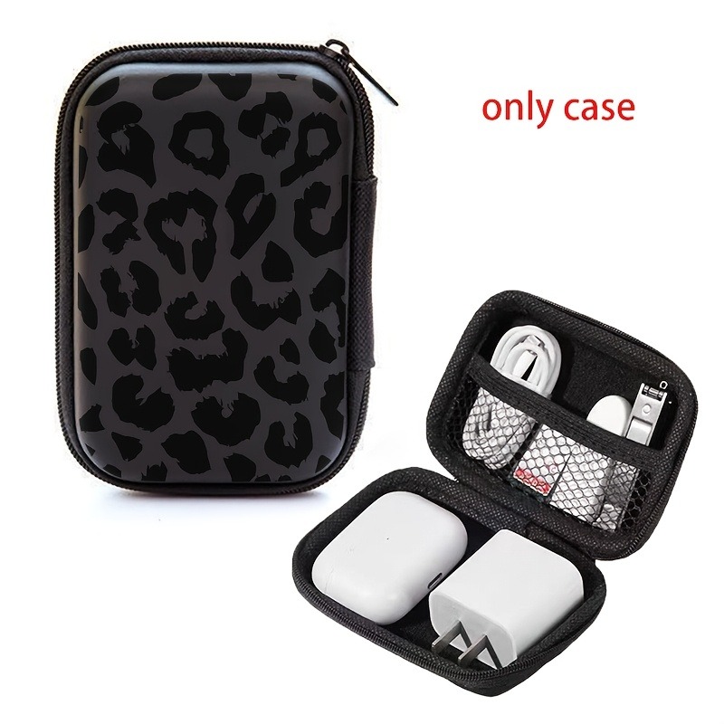 Black Leopard Print EVA Hard S - Cable Management Bag recension och pris