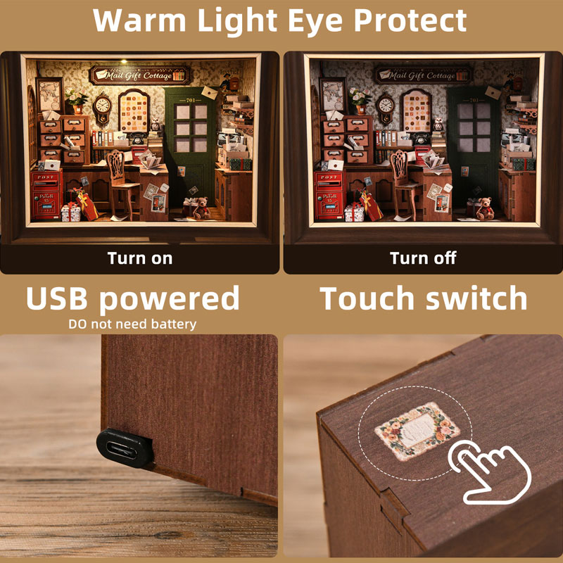 Retro Post Office Book Nook DI - Laptop Accessories Light recension och pris