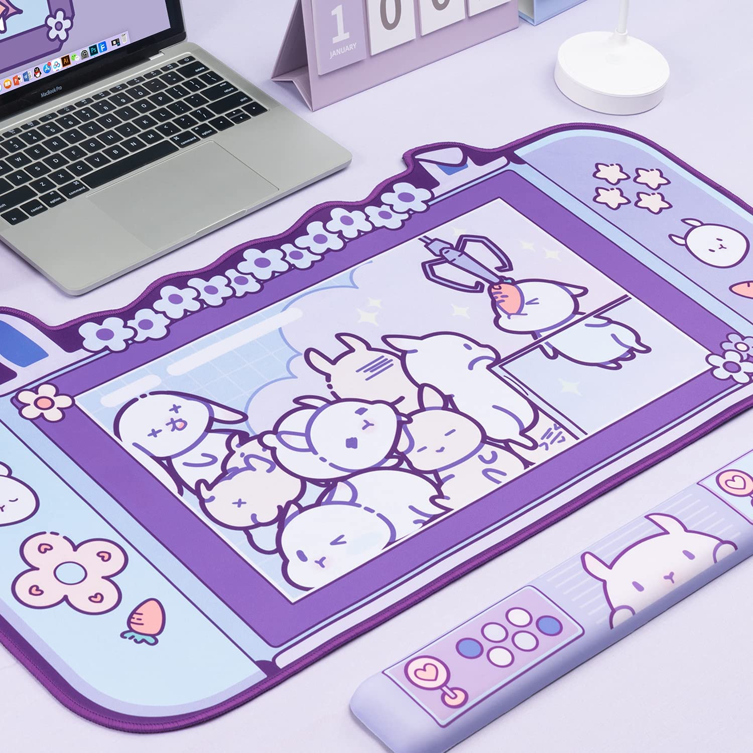 Large Kawaii Gaming Mouse Pad  - Laptop Accessories Pink recension och pris