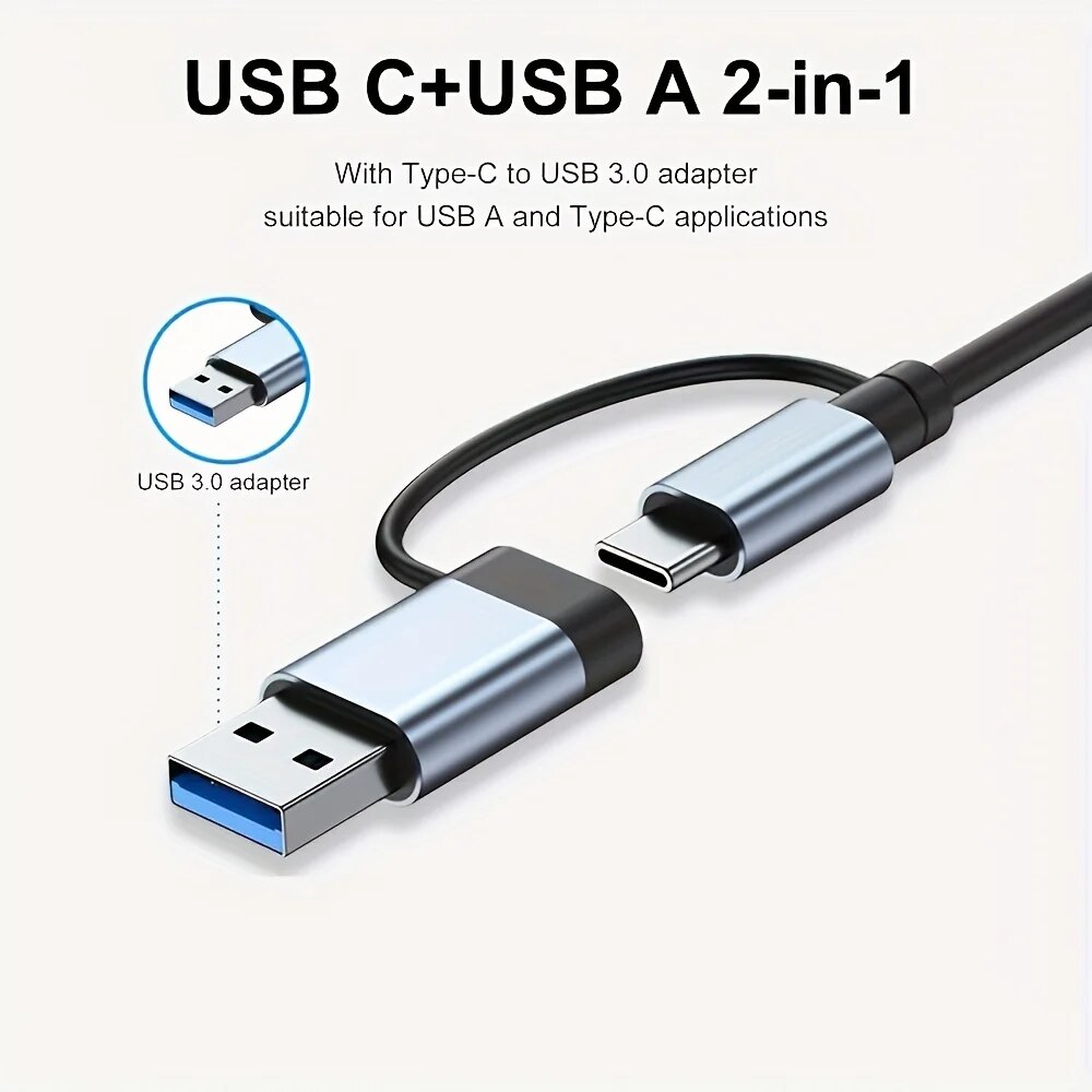 2 In 1 USB3.0 Hub 7 Port Type  - Laptop Accessories Price recension och pris
