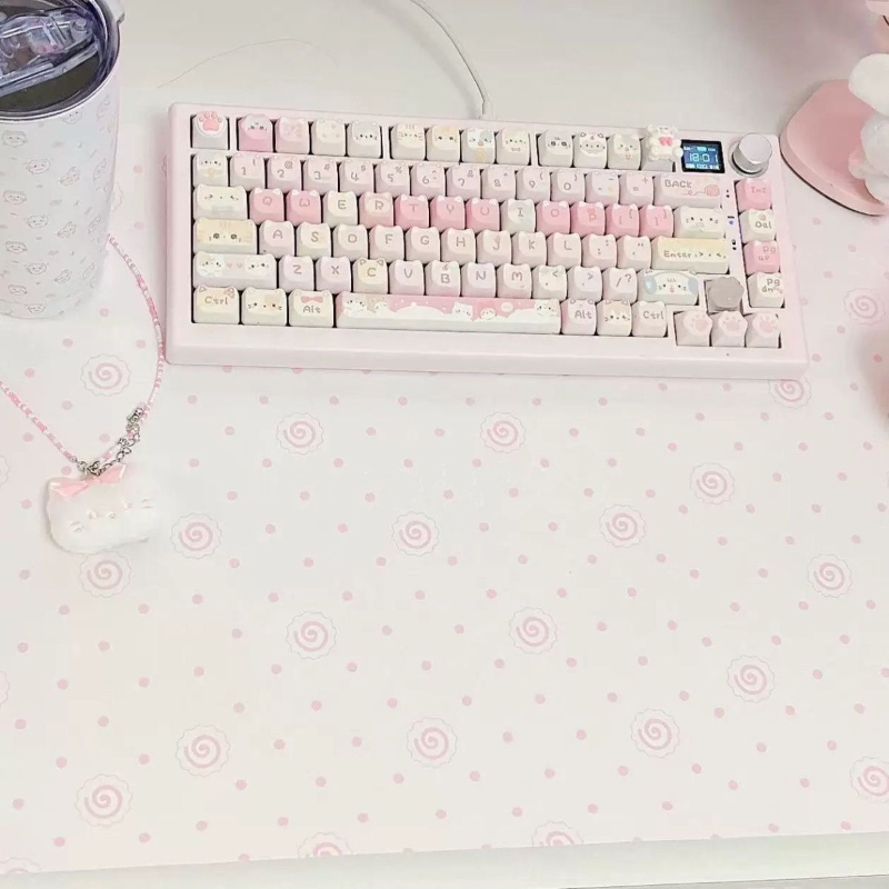 Ins Cute Pink Polka Dot Pu Lea - Laptop Accessories Pink recension och pris