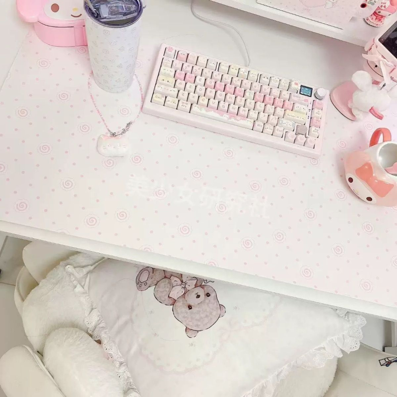 Ins Cute Pink Polka Dot Pu Lea - Laptop Accessories Pink recension och pris