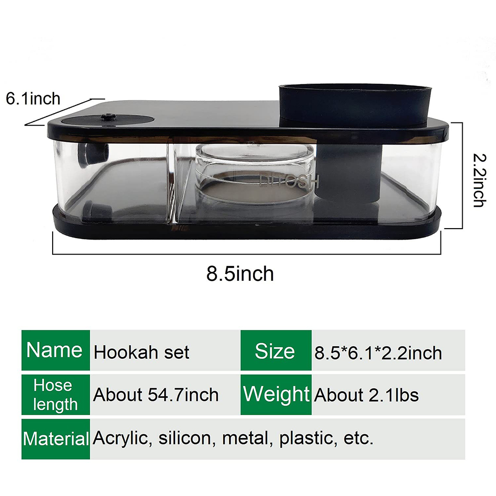 Rectangle Hookah Smoking Pipe  - Laptop Accessories Light recension och pris